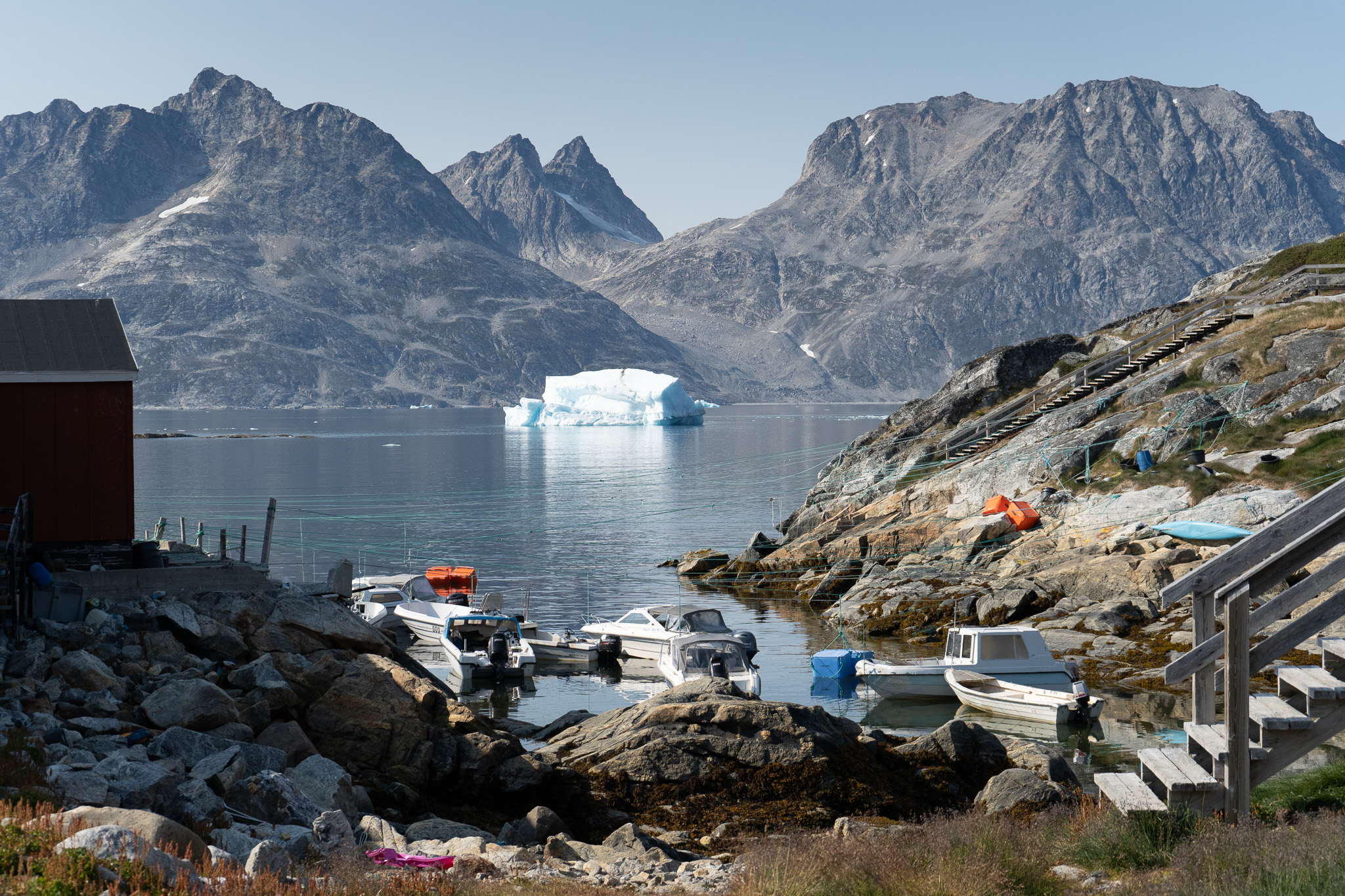 View towards the harbour of Sermiligaaq. Photo by Visit East Greenland