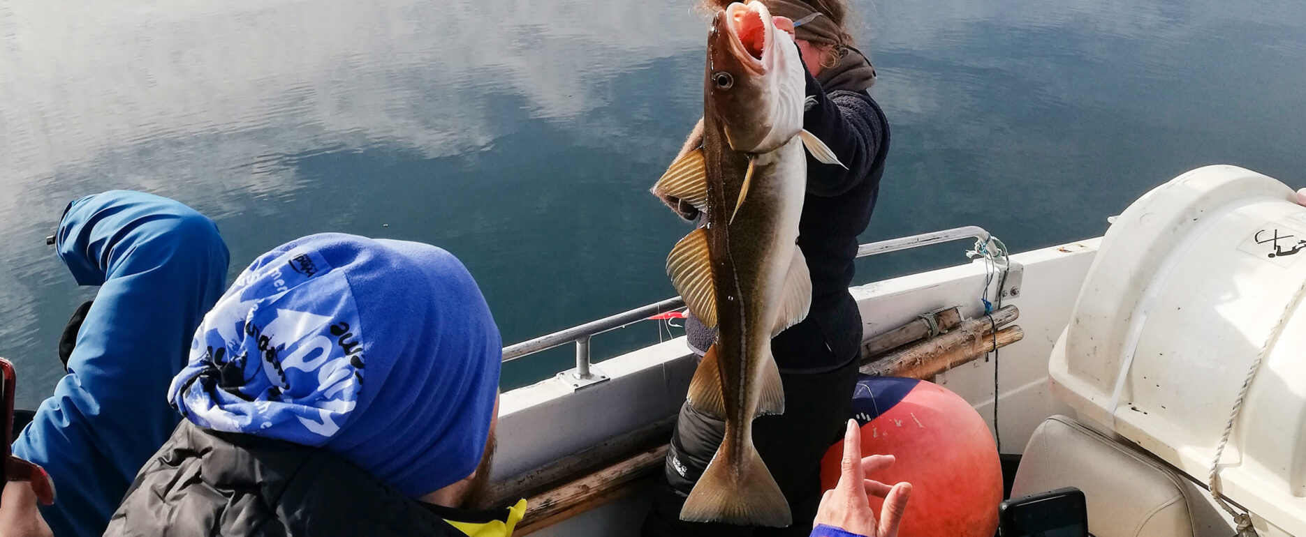 Fishing on a boat. Photo by Anna Burdenski