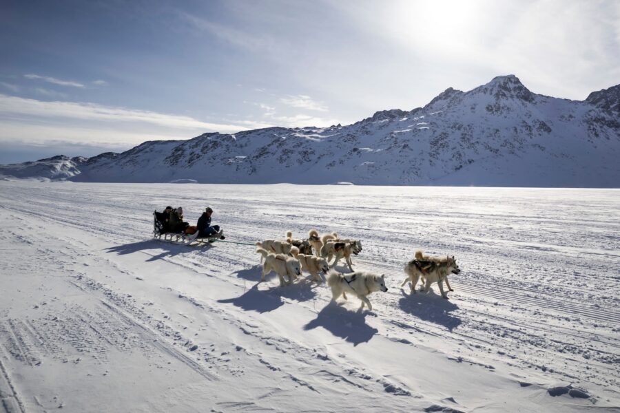 Dogsledding in the Tasiilaq's backyard. Photo by Aningaaq Rosing Carlsen - Visit Greenland