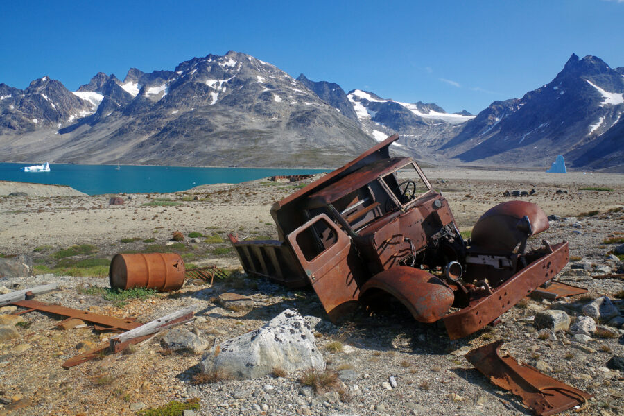 Rusty 4WD at old military base, Ikateq. Photo - Reinhard Pantke , Visit Greenland