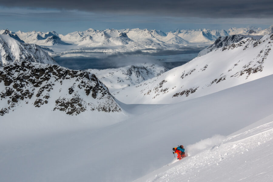 Skiing in the untouched landscapes of East Greenland. Photo by Pirhuk