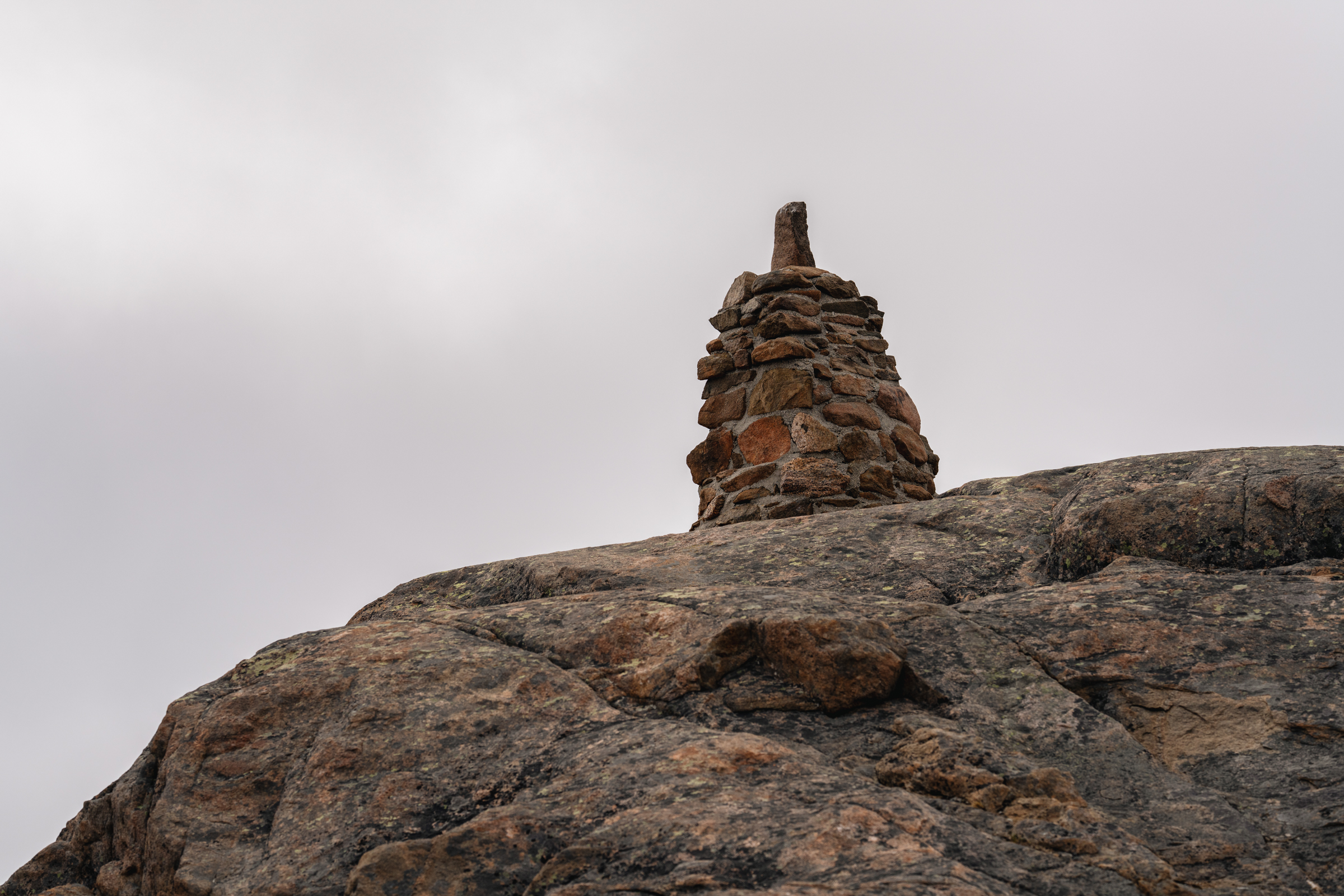 Cairn on top of the mountain