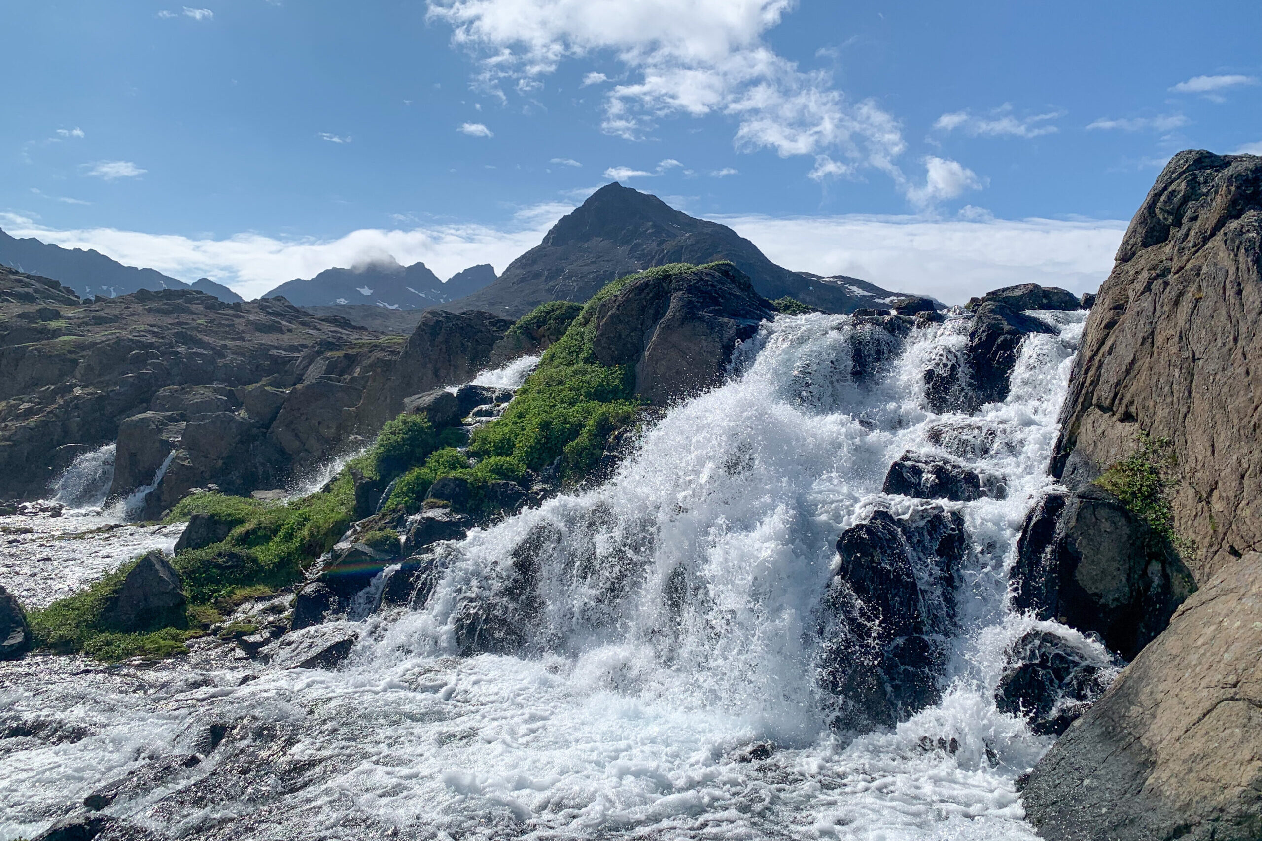Waterfall in the flower valley Tasiilaq - Photo by Aviaja Ørum Kristiansen - Visit East Greenland
