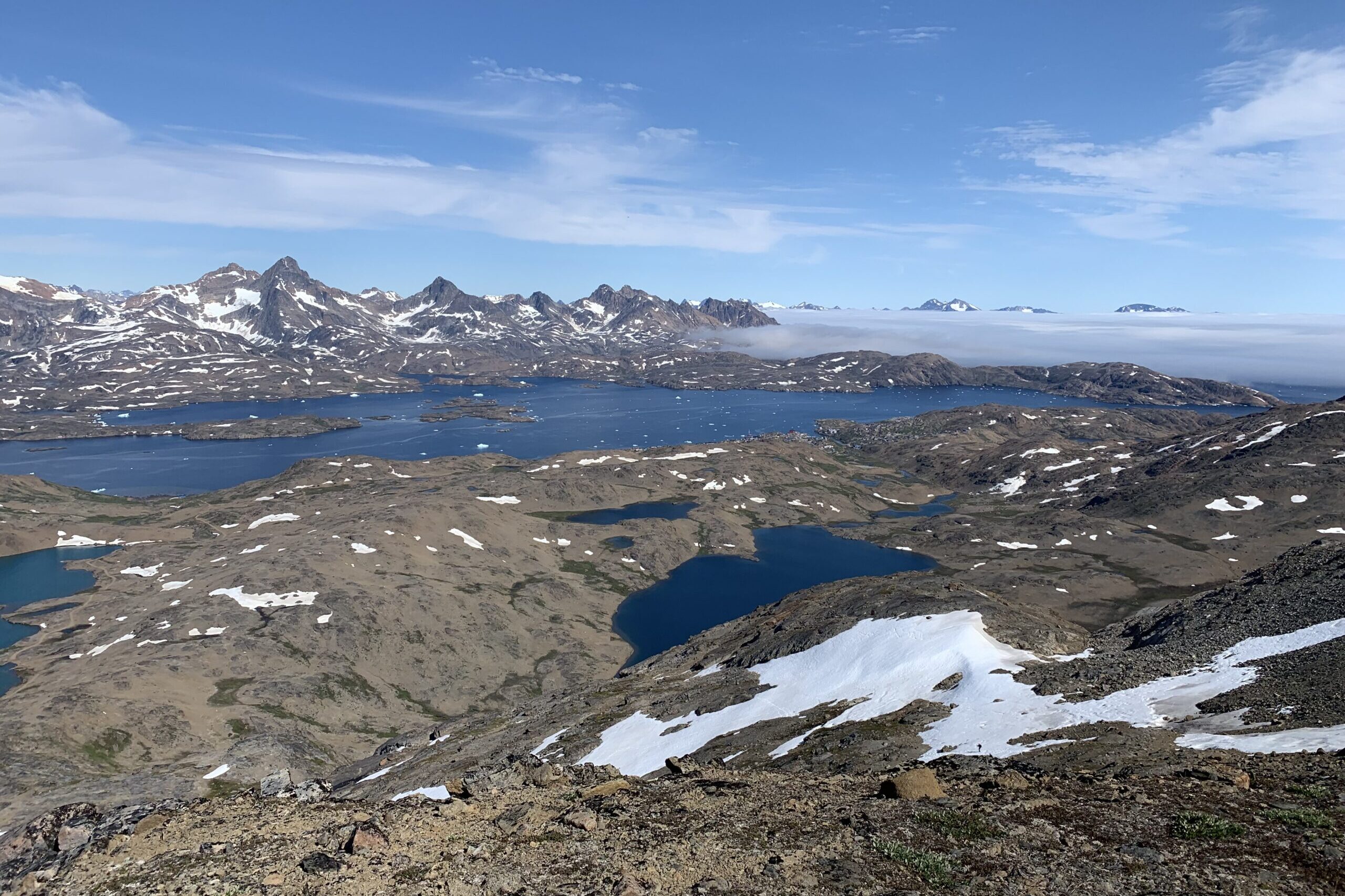 View from the Pyramid mountain to Tasiilaq. Photo by Natalia Andersen - Visit East Greenland