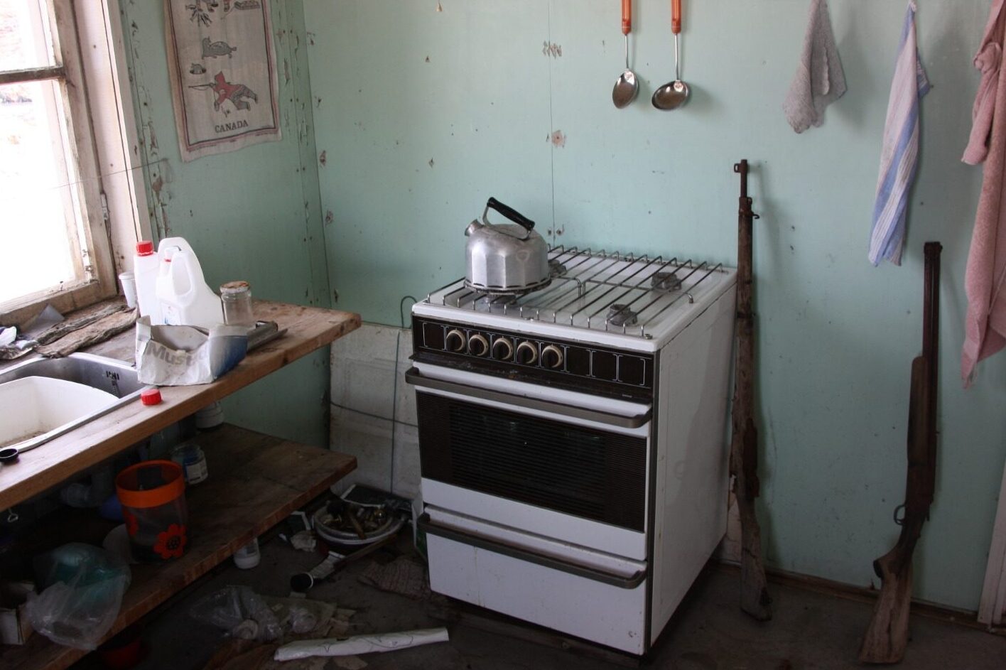 Remains in one of the houses of the abandoned settlement of Ikateq. Photo by Anna Burdenski - Visit East Greenland